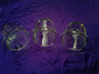3 Small Vintage Clear Glass Cloche Growing Display Domes