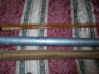 Leonard Bamboo Fly Rod 9ft.  3/2 5/6 Wt.  Pat Date Ferule.  Bag And Tube