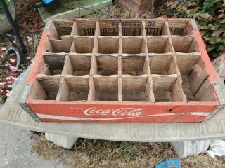 Vintage Antique Wood Coca - Cola Coke Bottle Case Wooden Crate