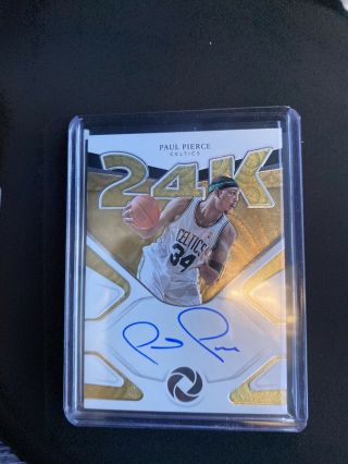 2019 - 20 Opulence Paul Pierce 24k Gold On Card Auto 2/24 Ssp Celtics Hot
