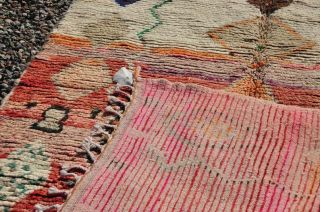 Moroccan Boujad rug 100 Wool Handmade vintage Berber carpet (5,  1Ft x 8,  2 FT) 3
