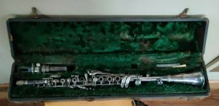 Vintage Victory Clarinet Nickle Plated With Case