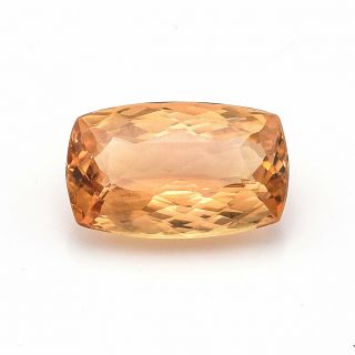Ija Certified 5.  28 Cts Antique Cushion Imperial Topaz 16.  74x6.  95x4.  94 Mm