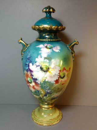 Royal Bonn Porcelain Vase With Floral Painting - 19th Century Stunning