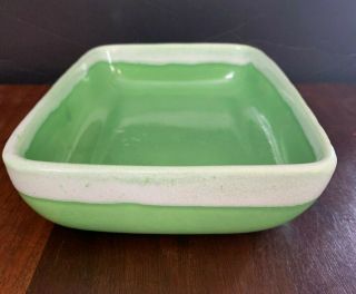 Vintage Haeger Pottery 3832 Green Rectangular Planter Bowl Dish U.  S.  A.