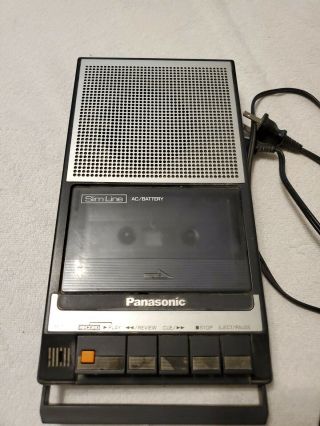 Vintage Panasonic Slimline Rq - 2734 Portable Cassette Tape Recorder Player