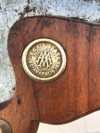 Antique Vintage E C Atkins & Co Hand Saw 20” Pat’d 1887 Brass Medallion & Screws 3