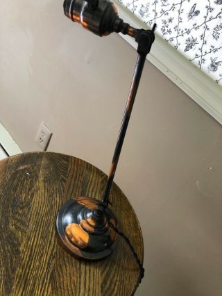 Vintage Rare Antique Industrial Faries Japanned Copper Flash Desk Lamp Light 2