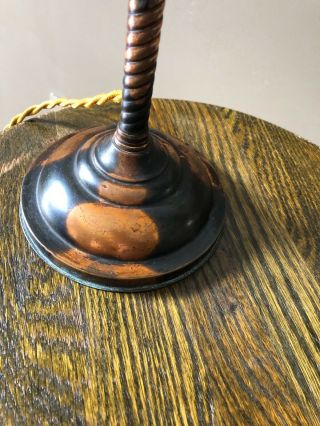Vintage Antique Industrial Faries Japanned Copper Flash Desk Lamp Light 2