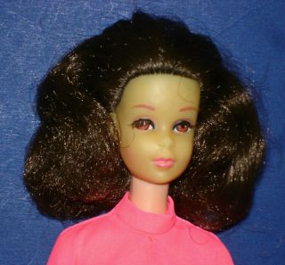 Vintage Brunette No Bangs Francie Barbie Doll On Wrong Body Mattel C1969