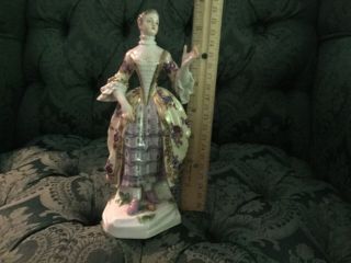 Antique Meissen Porcelain Figurine Figure Crossed Swords