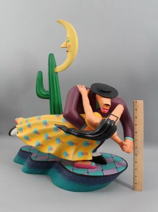 Markus Pierson Hand Carved Painted Wood 1991 Wild Ones Wood Sculpture,  NR 2