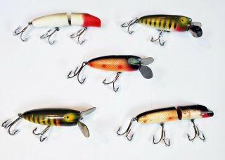 5 Makinen Waddle Bug & Holi - Comet Lures Made In Mi Circa 1950s