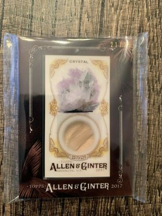 2017 Topps Allen And Ginter Framed Mini Gems Ancient Fossil Relics Crystal 21/25