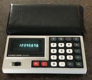 Vintage Casio Mini Memory Electronic Calculator Ad - 4145