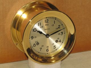 Chelsea Ships Bell Clock Boston Model 4 1/2 " Dial 1971 Restored