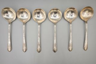 Towle Chased Diana Sterling Silver Round Bowl Soup Spoon Bouillon 5 