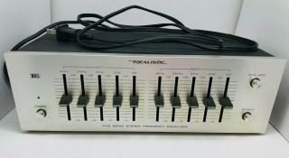 Vintage Realistic Five Band Stereo Frequency Equalizer Model 31 - 1988
