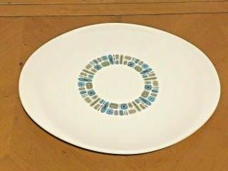 Vtg Mcm Canonsburg Pottery Usa Dura Gloss Temporama Atomic Platter Plate 13.  75 "