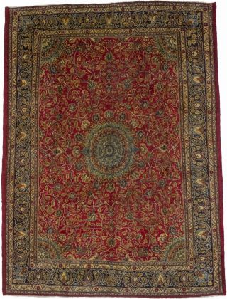 10x13 Antique Handmade Traditional Floral Red Oriental Rug Wool Carpet 9 