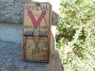 Official Weasel Trap Victor Animal Trap Co Vintage