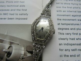 Antique Platinum Gold Ladies Wristwatch (20 Grams Platinum)
