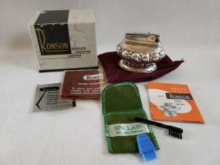 Vintage Robson Worlds Greatest Lighters Table Lighter Queen Anne W/box