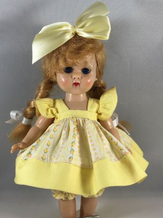 Vogue Tagged Yellow Dress W - Rose Design,  Bloomers & Hair Bow (no Doll)
