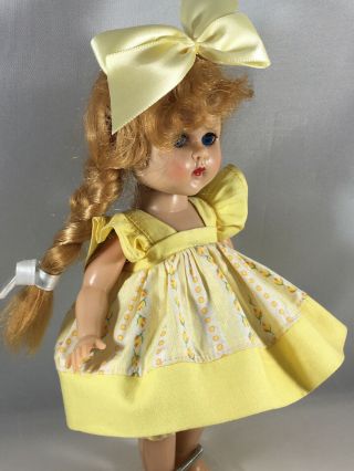 Vogue Tagged Yellow Dress w - Rose Design,  Bloomers & Hair Bow (No Doll) 3