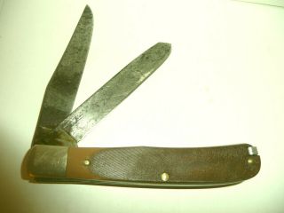 ⭐Two Vintage Schrade Old Timer Bearhead Trapper and 3 - Blade Junior✔️ 3