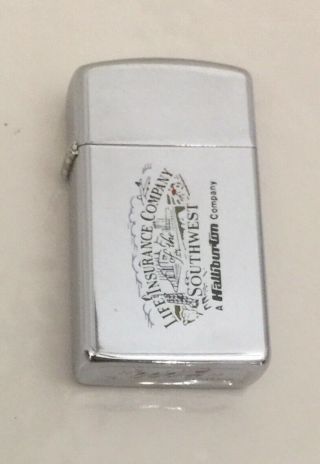 1978 Life Insurance Company Of The Southwest Slimline Zippo Lighter