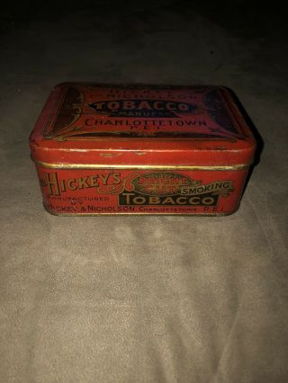 Vintage Hickey And Nicholson Tobacco Tin - Charlottetown