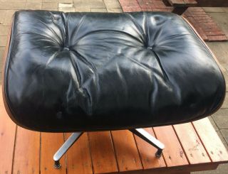 Vintage Eames Ottoman Leather Herman Miller Tagged Labeled Patent Numbers Label