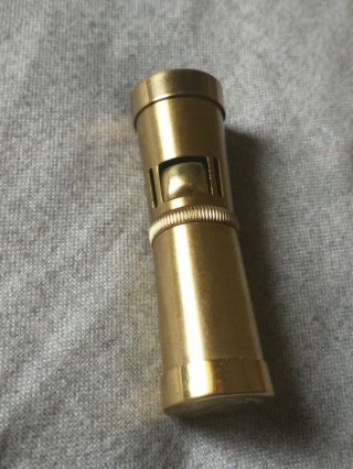 Vintage Pacton Sports Lighter Brass Gold Squeeze Lipstick Lighter Made In Japan