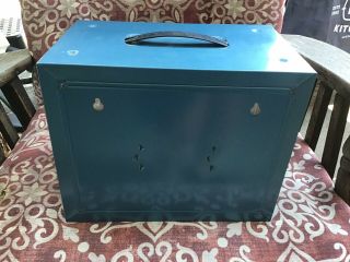 Vintage Akro - Mils Akron,  OH Blue Metal 15 Drawer Parts Organizer Storage Cabinet 3