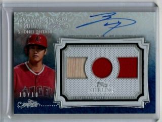 Shohei Ohtani - - Angels - - 2020 Topps Sterling - - - - Autograph & Triple Relic - - - 10/10