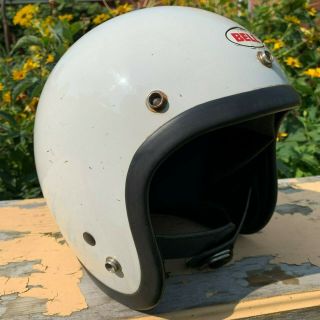 Vtg 1970s Bell R - T Rt Racing Helmet Size 7 Usa " Steve Mcqueen Star Magnum Topex