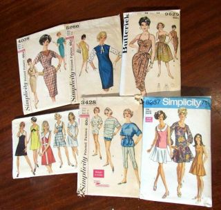 Vintage Sewing Dress Patterns Size 14 & 12