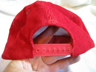 Vintage Red Corduroy Embroidered Marlboro Snapback Adjustable Truckers Cap Hat 2