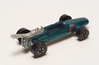 B05 Vintage Mattel Hot Wheels Redline 1969 Aqua Brabham Repco 3