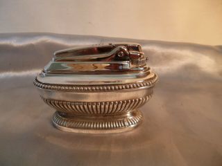 2 SILVERPLATED VINTAGE RONSON TABLE LIGHTERS - QUEEN ANNE MODELS 3