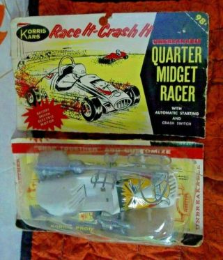 Vintage Korris Kars Race It - Crash It Quarter Midget Racer With Motor In Package
