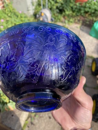 CHINESE 19TH CENTURY BEIJING PEKING GLASS BOWL CARVED DECORATION QING DYNASTY 3
