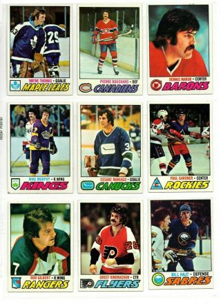 1977 - 78 TOPPS NHL HOCKEY CARDS COMPLETE SET OF 1 - 264 NMMT - 3