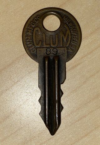 Vintage Clum Mfg Dodge Brothers Ignition Key 89 Db89 Milwaukee Vintage Auto Key