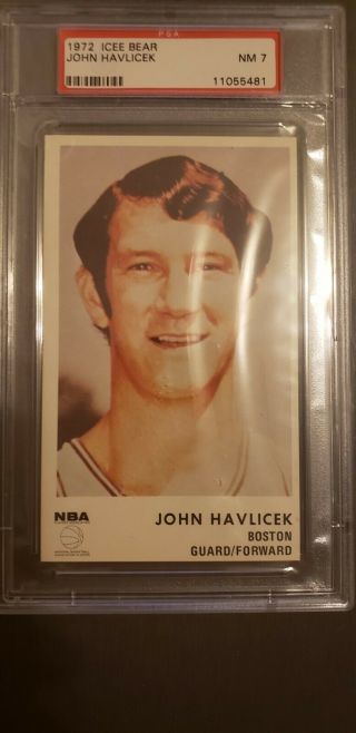 1972 Icee Bear John Havlicek Boston Celtics Psa 7 Graded Basketball Card 1972 - 73
