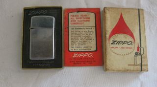 Vintage Zippo Cigarette Lighter W/box No Patent Number 1950s