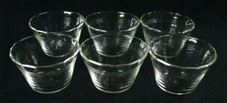 Exc Cond Set Of 6 Vintage 1950s - 60s Pyrex Glass 462 Custard Cup,  5 Ounce
