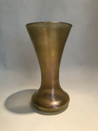 Antique Tiffany Studios Lct / Quezal Favrile Glass Vase - Polished Pontil