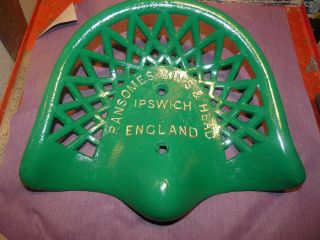 Ransomes Simms Rare Vintage Cast Iron Tractor Implement Seat Antique